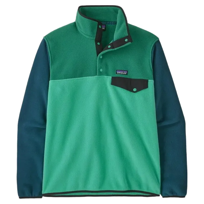 Patagonia Lightweight Synchilla Snap-T Men's Fleece Pullover in Aqua Stone