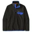 Patagonia Lightweight Synchilla Snap-T Men's Fleece Pullover in Black-P6 Blue