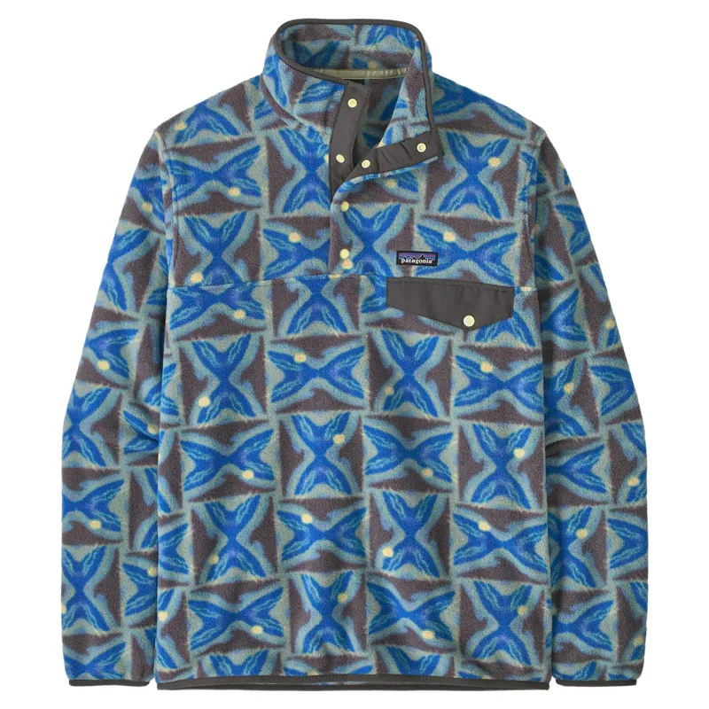 Patagonia Lightweight Synchilla Snap-T Men's Fleece Pullover in Deep Freeze-Forge Grey