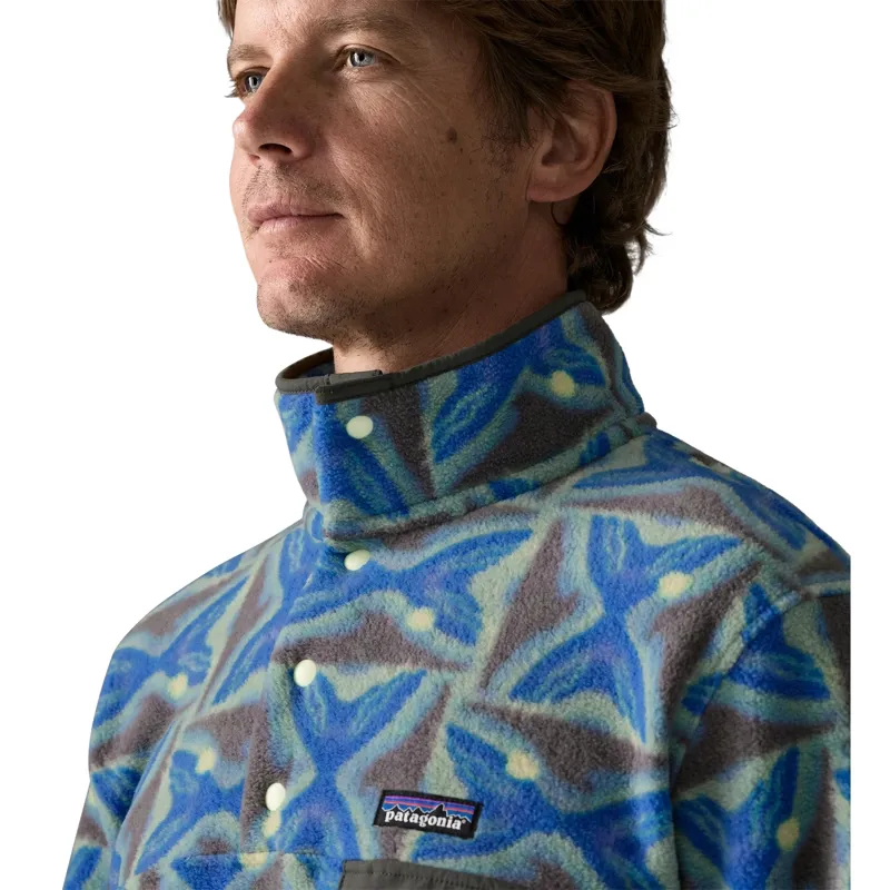 Patagonia Lightweight Synchilla Snap-T Men's Fleece Pullover in Deep Freeze-Forge Grey-5