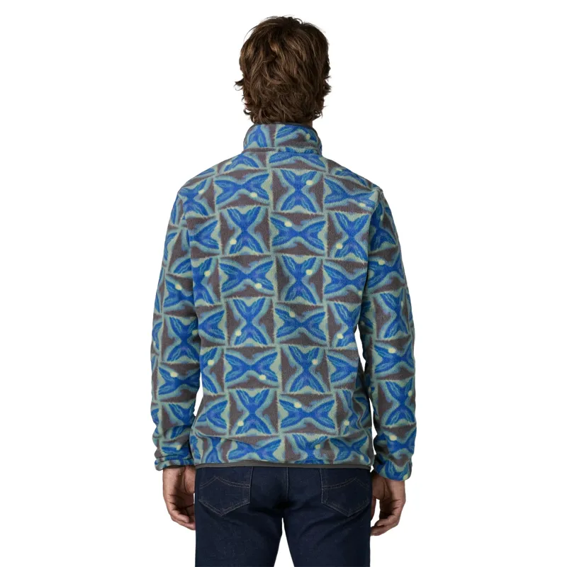 Patagonia Lightweight Synchilla Snap-T Men's Fleece Pullover in Deep Freeze-Forge Grey-2