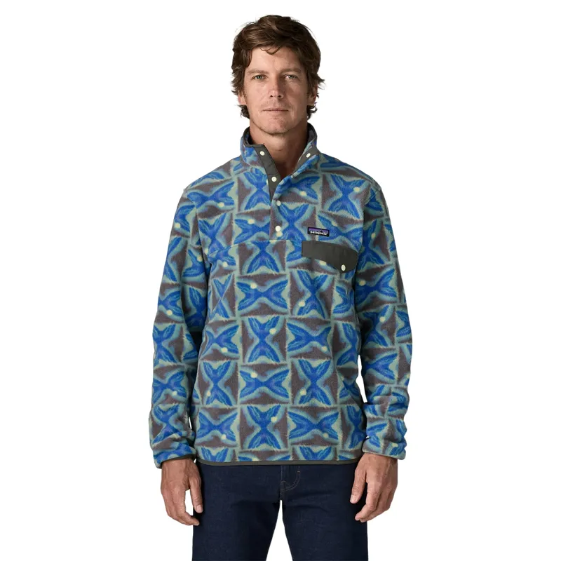 Patagonia Lightweight Synchilla Snap-T Men's Fleece Pullover in Deep Freeze-Forge Grey-1