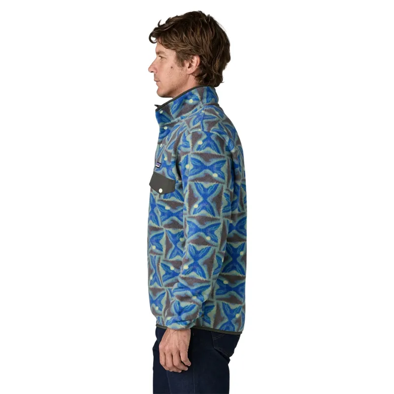 Patagonia Lightweight Synchilla Snap-T Men's Fleece Pullover in Deep Freeze-Forge Grey-3