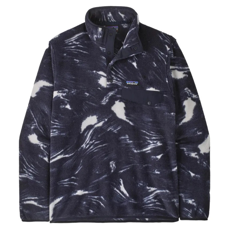 Patagonia Lightweight Synchilla Snap-T Men's Fleece Pullover in Polar Breeze-Sunken Blue