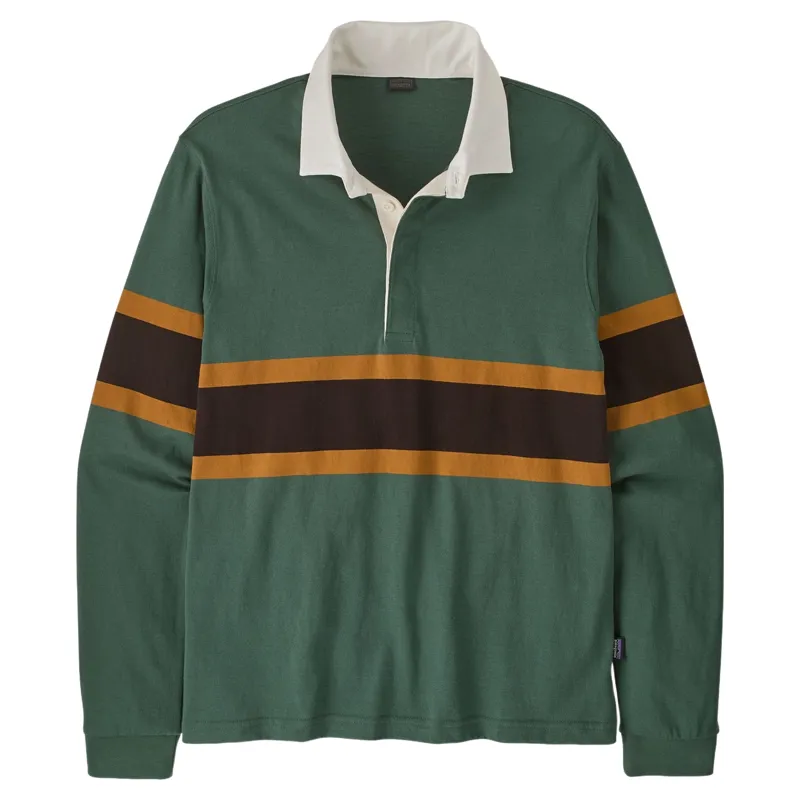 Patagonia Mens Long-Sleeved Rugby Shirt in Rugby Big-Canopy Green