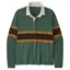 Patagonia Mens Long-Sleeved Rugby Shirt in Rugby Big-Canopy Green