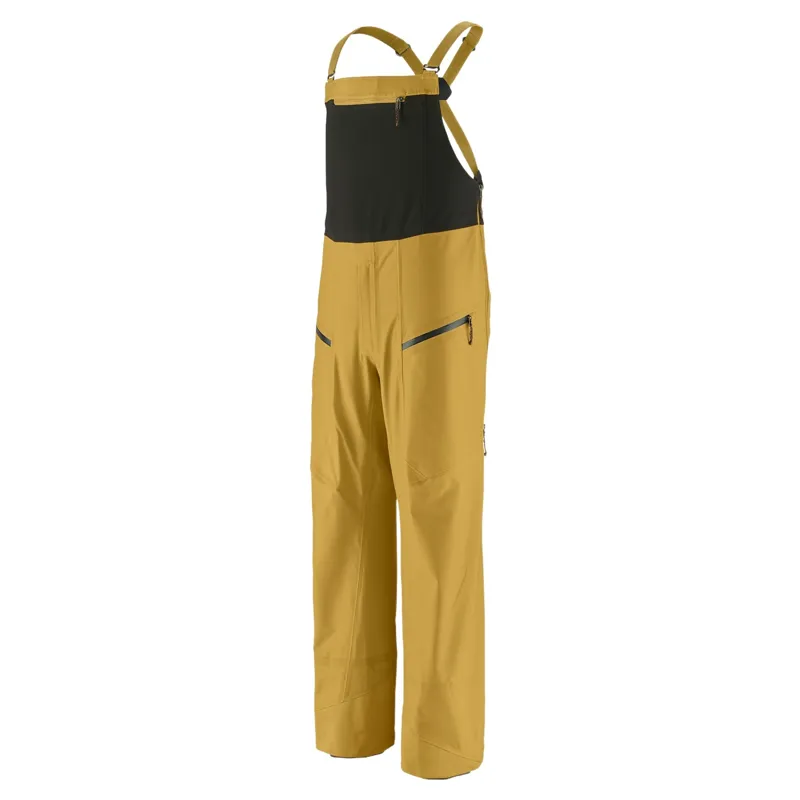 Patagonia Men's Snowdrifter Bibs in Lynx Tan