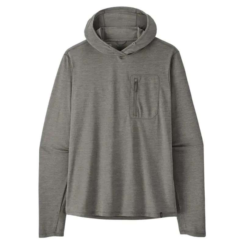 Patagonia Mens Capilene Cool Sun Hoody in Forge Grey-Noble Grey X-Dye