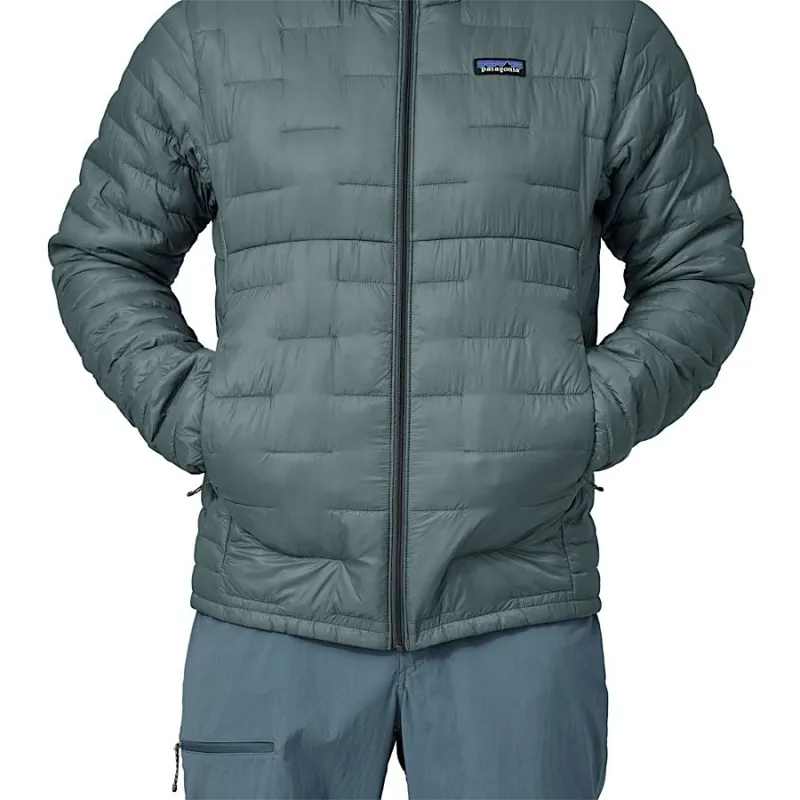Patagonia Micro Puff Hoody Mens Jacket in Basin Green-8