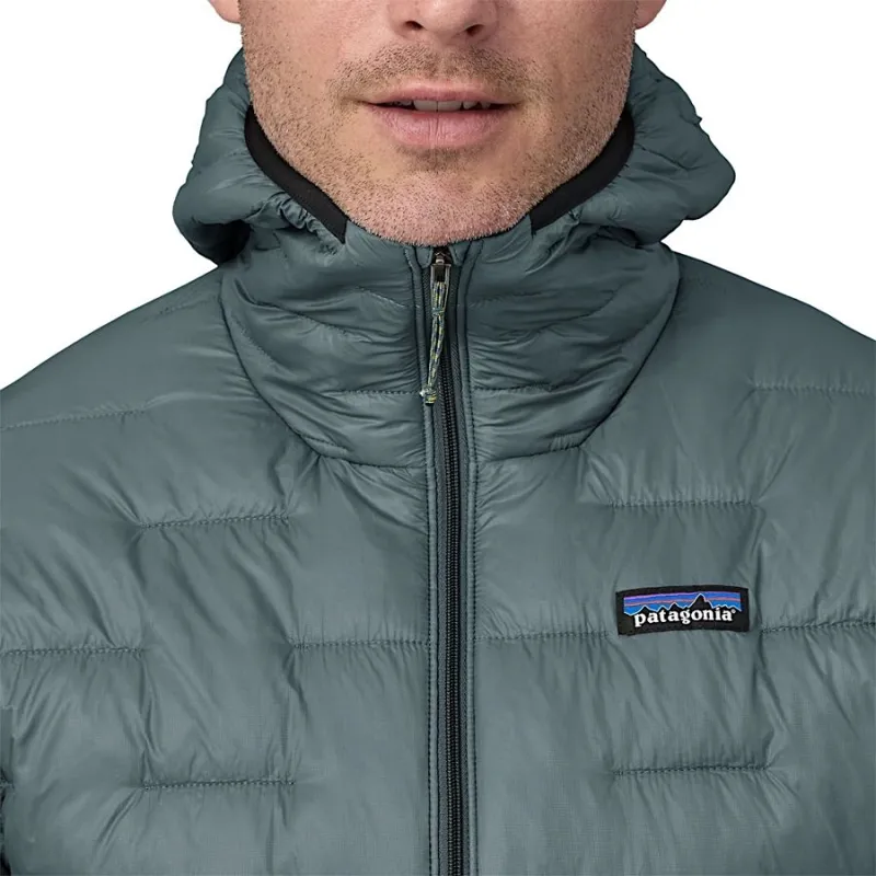 Patagonia Micro Puff Hoody Mens Jacket in Basin Green-5