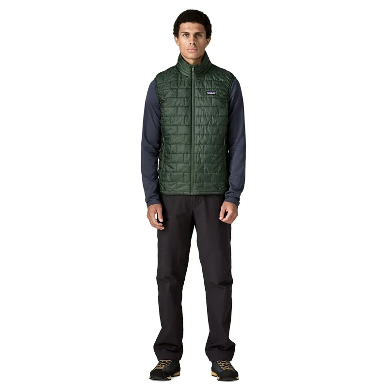 Patagonia Nano Puff Men's Vest in Treeline Green-3