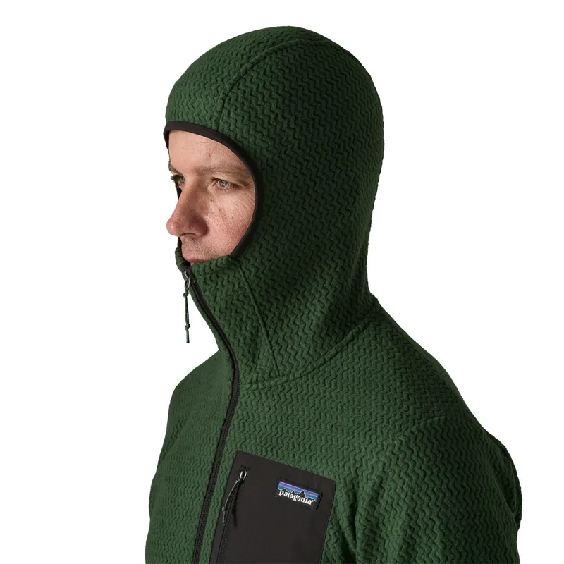 Patagonia R1 Air Men's Full-Zip Fleece Hoody in Treeline Green-3