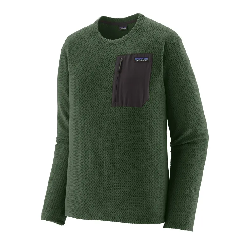 Patagonia R1 Air Men's Fleece Crewneck in Treeline Green