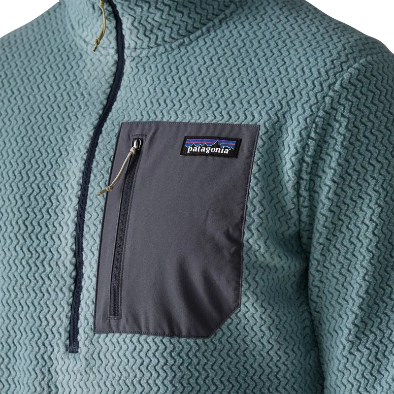 Patagonia R1 Air Men's Zip-Neck Fleece in Treeline Green-5