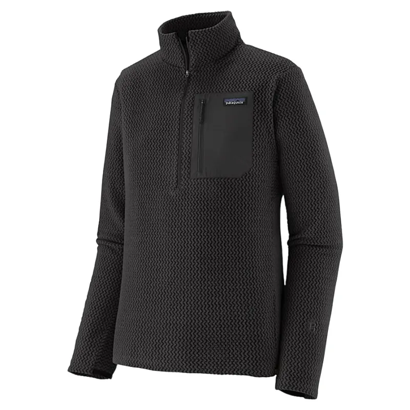 Patagonia R1 Air Men's Zip-Neck Fleece in Black
