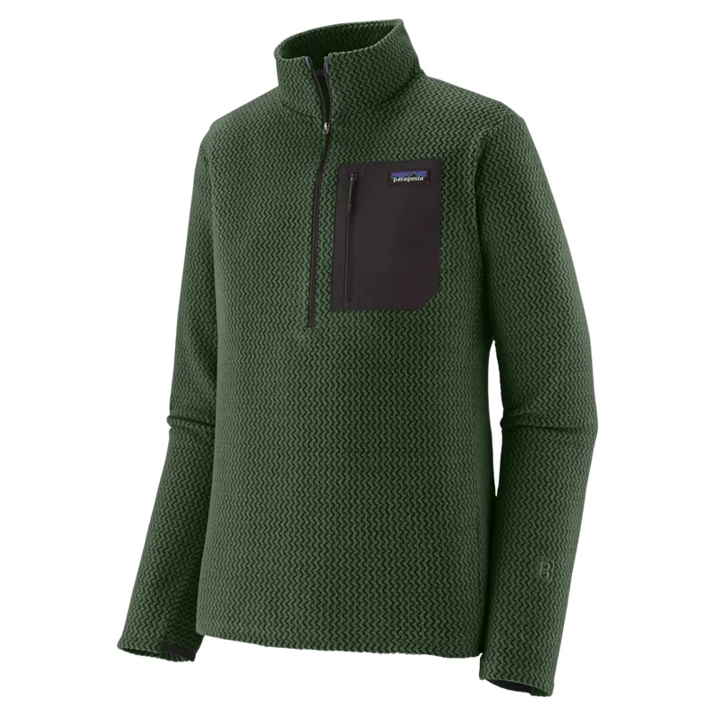 Patagonia R1 Air Men's Zip-Neck Fleece in Treeline Green
