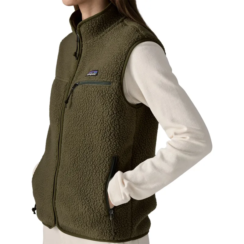 Patagonia Retro Pile Women's Fleece Vest in Basin Green-4