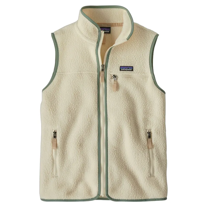 Patagonia Retro Pile Women's Fleece Vest in Natural Ellwood Green