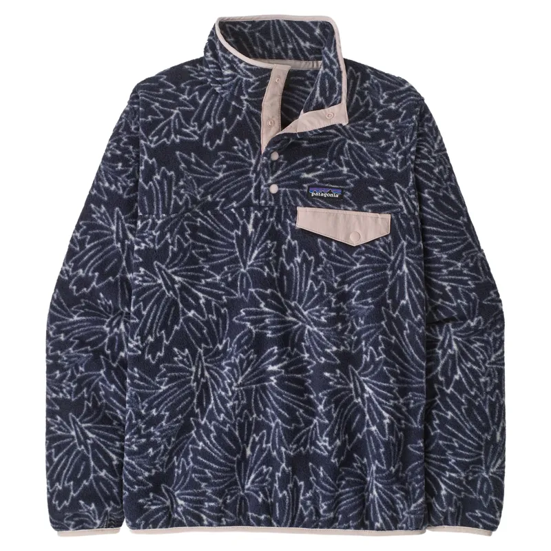 Patagonia Womens Lightweight Synchilla Snap-T Fleece Pullover in Saxifrage-Sunken Blue