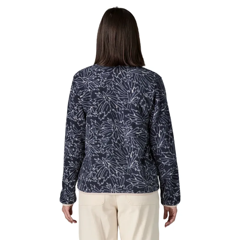 Patagonia Womens Lightweight Synchilla Snap-T Fleece Pullover in Saxifrage-Sunken Blue-5