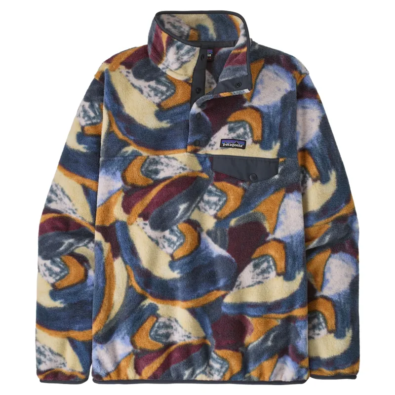 Patagonia Womens Lightweight Synchilla Snap-T Fleece Pullover in Smudge-Smolder Blue