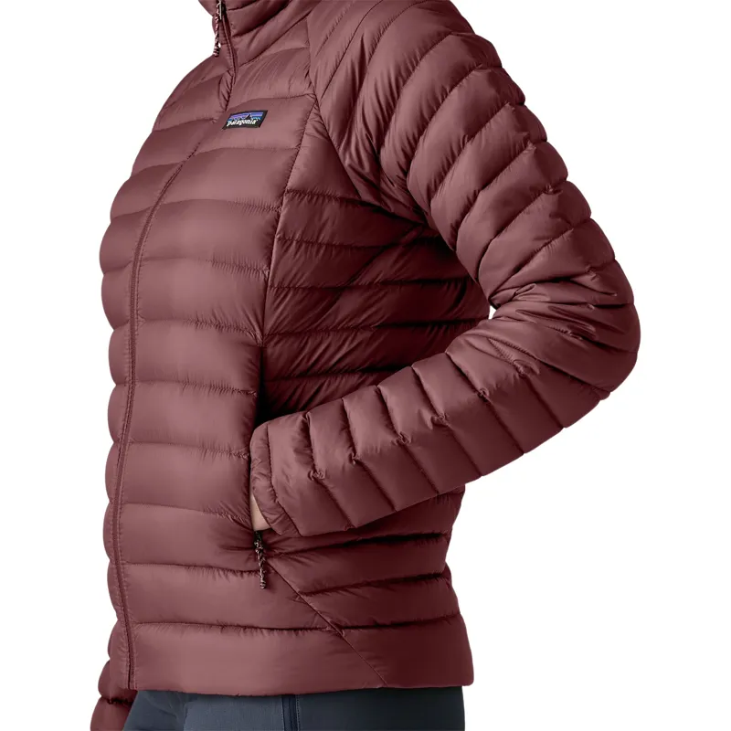 Patagonia Women's Down Sweater Jacket in Dark Ruby-6
