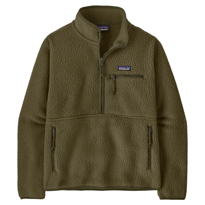 Patagonia Women's Retro Pile Marsupial Fleece Pullover in Basin Green