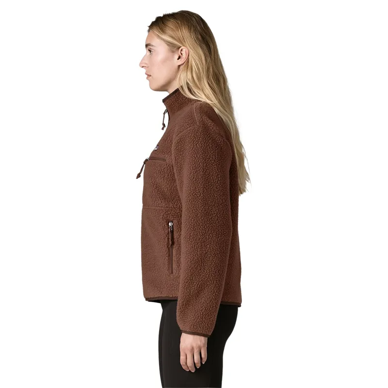 Patagonia Women's Retro Pile Marsupial Fleece Pullover in Berm Brown-4