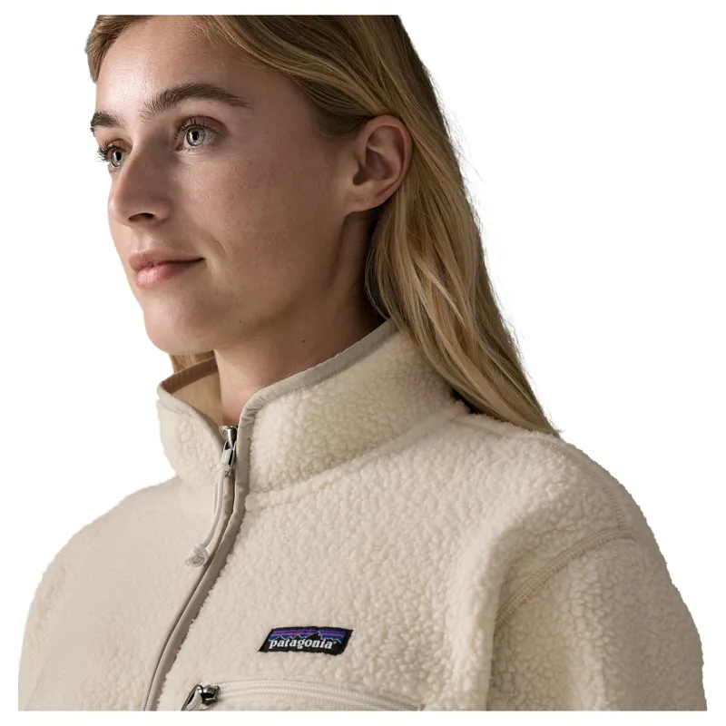 Patagonia Women's Retro Pile Marsupial Fleece Pullover in Natural-2