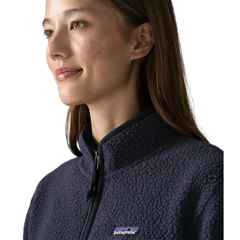 Patagonia Women's Retro Pile Marsupial Fleece Pullover in Sunken Blue-5