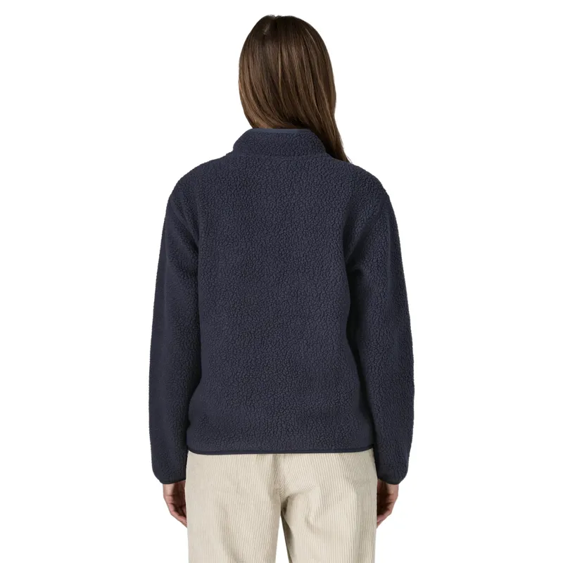 Patagonia Women's Retro Pile Marsupial Fleece Pullover in Sunken Blue-2