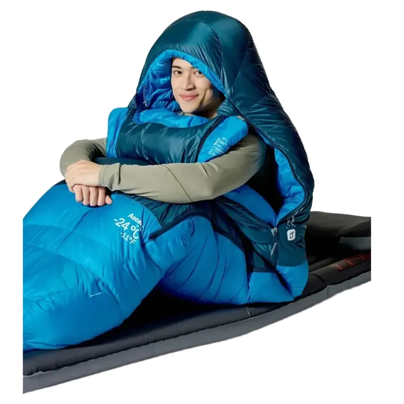 Rab Ascent -6c Down Sleeping Bag in Tempest Blue/Maya Blue-8