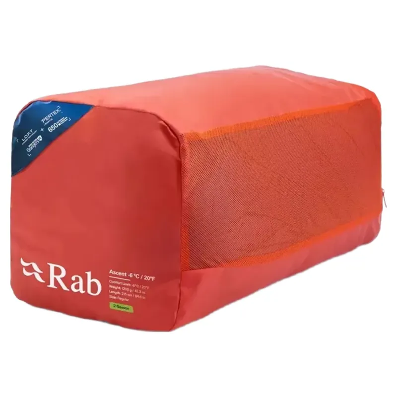 Rab Ascent -6c Down Sleeping Bag in Tempest Blue/Maya Blue-3