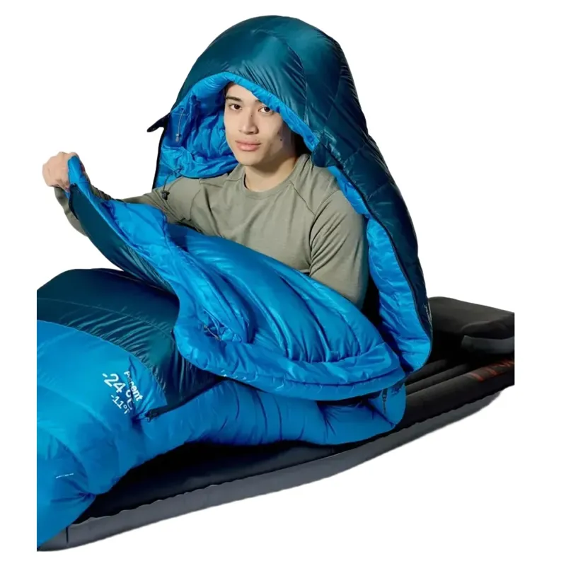 Rab Ascent -6c Down Sleeping Bag in Tempest Blue/Maya Blue-10