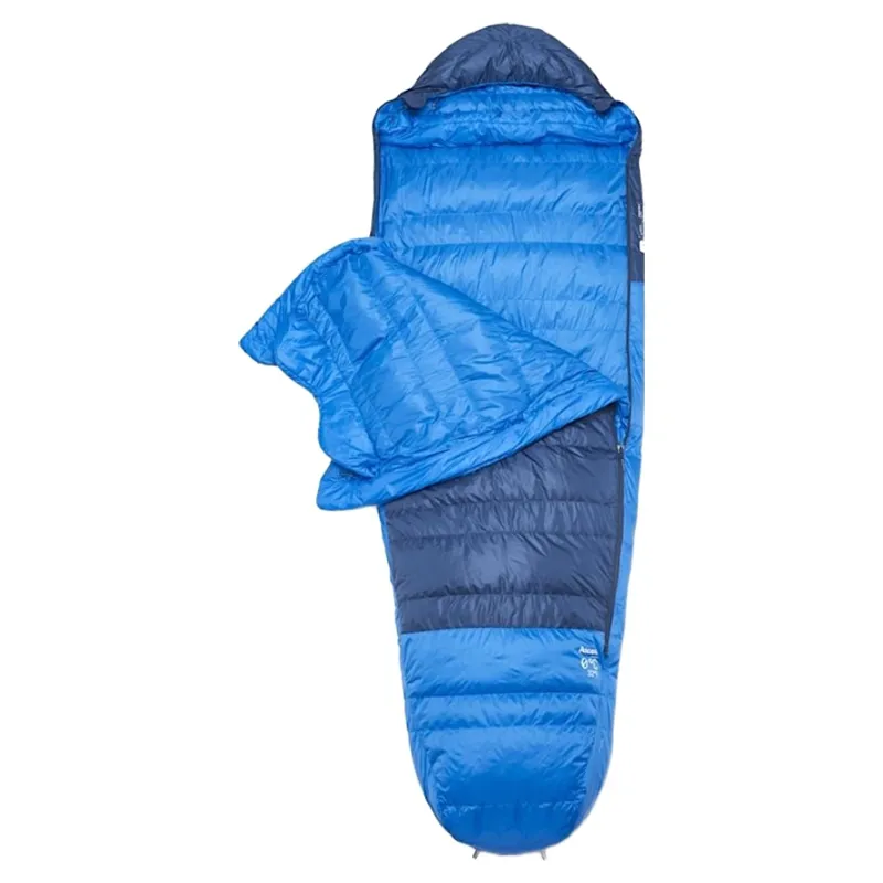 Rab Ascent Down Sleeping Bag 0C Regular in Tempest Blue/Maya Blue-2
