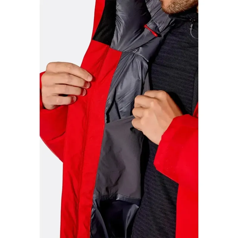 Rab Batura Waterproof Men's Down Jacket in Summit Red-8