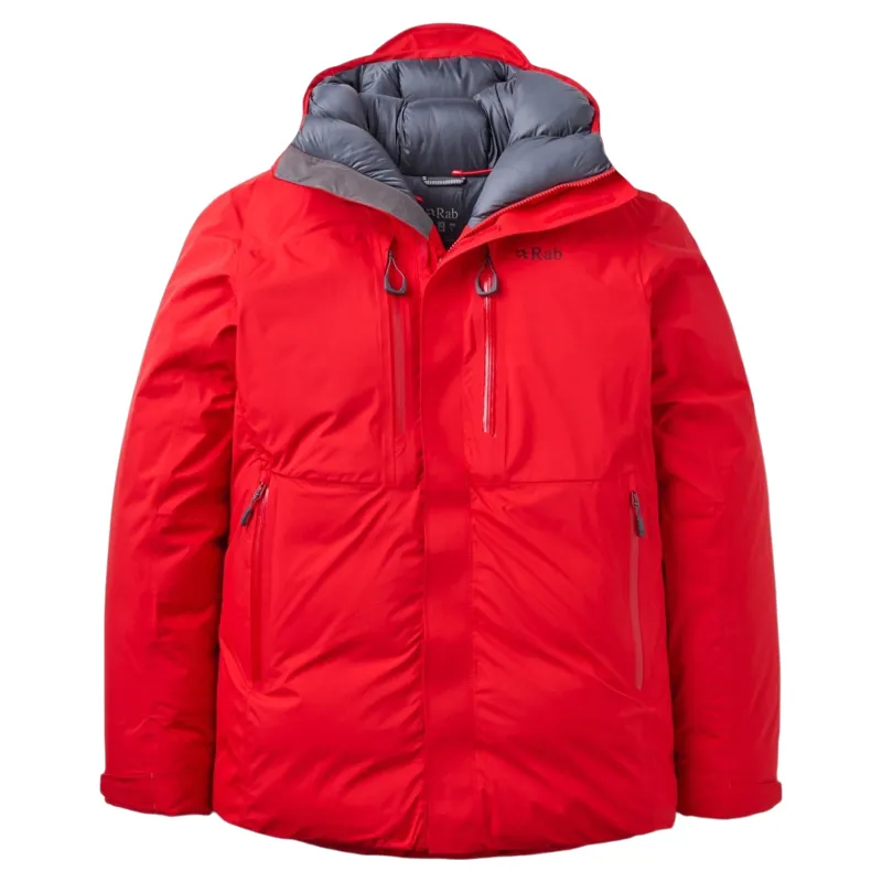 Rab Batura Waterproof Men's Down Jacket in Summit Red