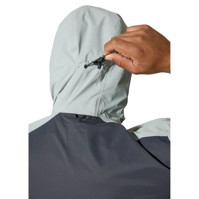 Rab Downpour Trail Light Men's Waterproof Jacket in Light Zinc-Anthracite-10
