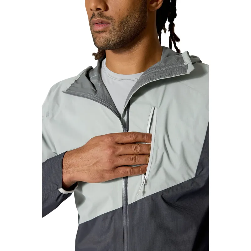 Rab Downpour Trail Light Men's Waterproof Jacket in Light Zinc-Anthracite-6