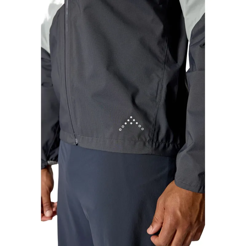 Rab Downpour Trail Light Men's Waterproof Jacket in Light Zinc-Anthracite-7