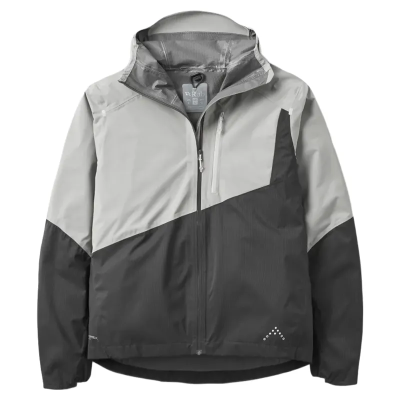 Rab Downpour Trail Light Men's Waterproof Jacket in Light Zinc-Anthracite