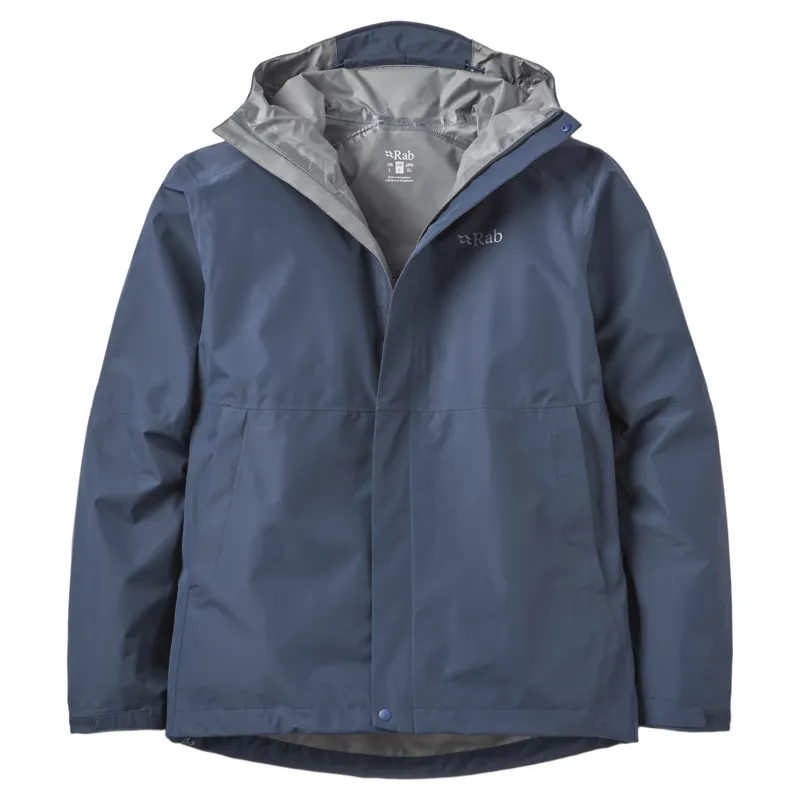 Rab Downpour Waterproof Jacket in Galaxy Blue
