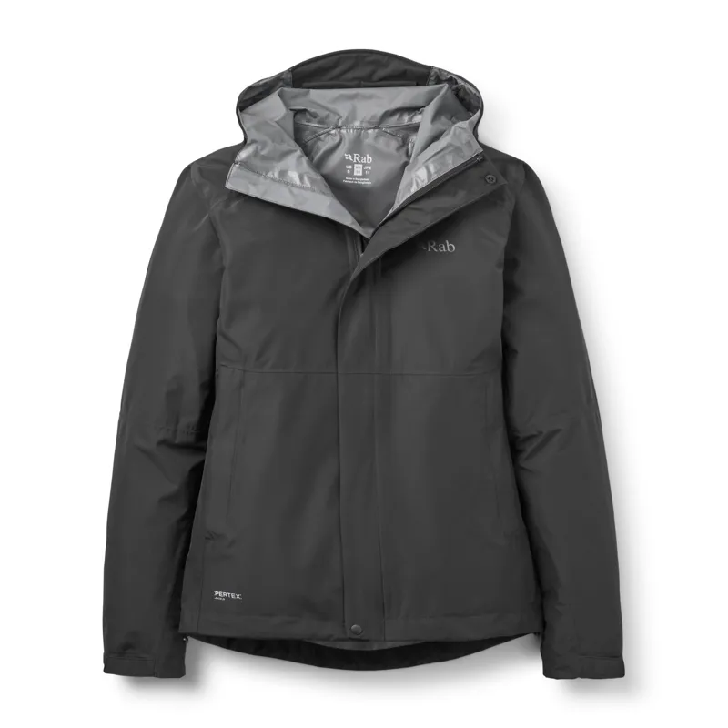 Rab Downpour Women's Waterproof Jacket in Black