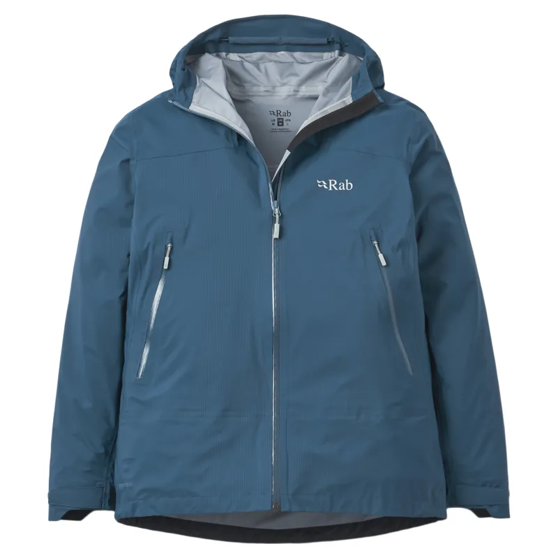 Rab Firewall Light Waterproof Jacket in Tempest Blue