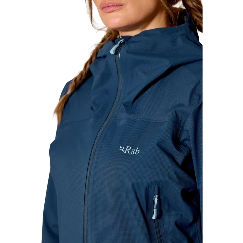 Rab Firewall Light Women's Waterproof Jacket in Dark Fig Green-10