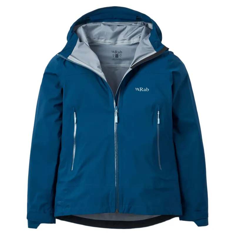 Rab Firewall Light Women's Waterproof Jacket in Tempest Blue