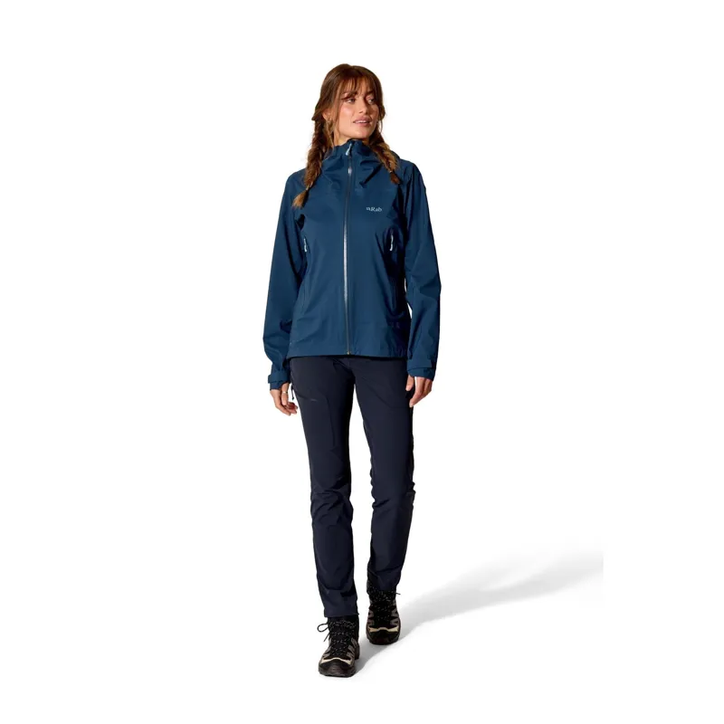 Rab Firewall Light Women's Waterproof Jacket in Tempest Blue-3