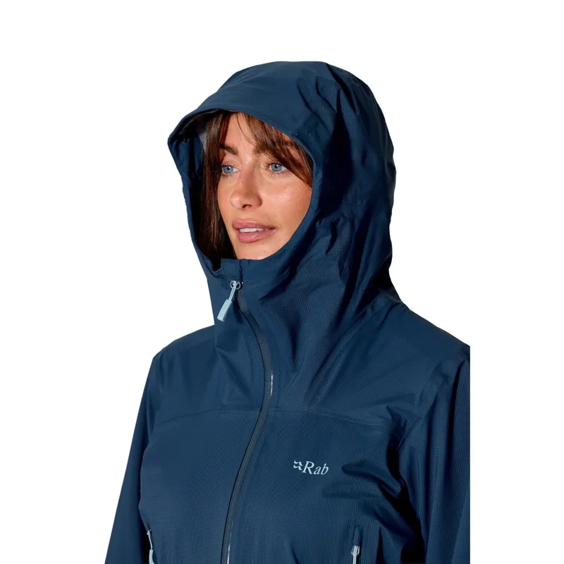 Rab Firewall Light Women's Waterproof Jacket in Tempest Blue-5