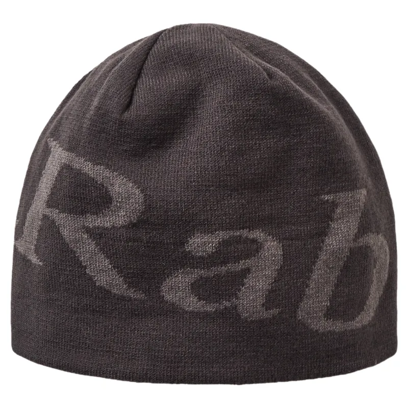 Rab Logo Beanie in Anthracite/Granite