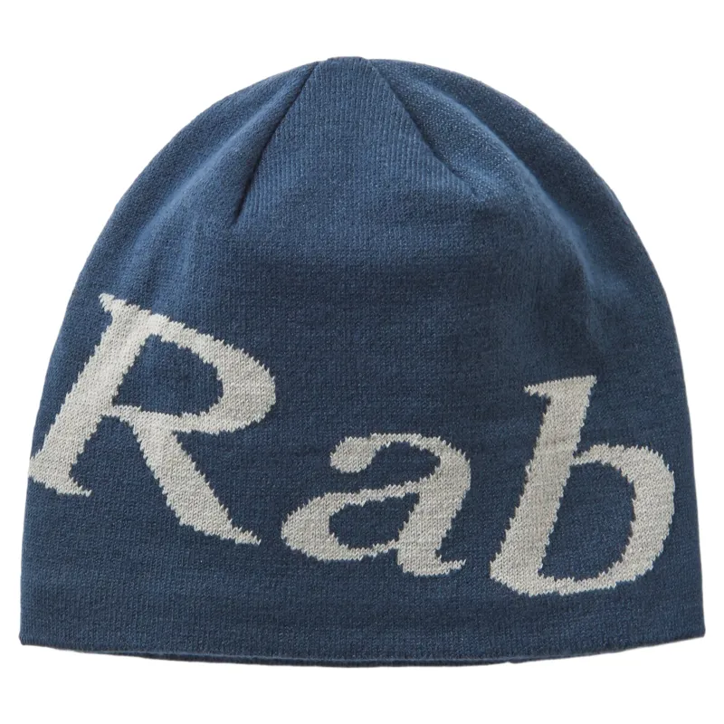 Rab Logo Beanie in Tempest Blue/Light Zinc